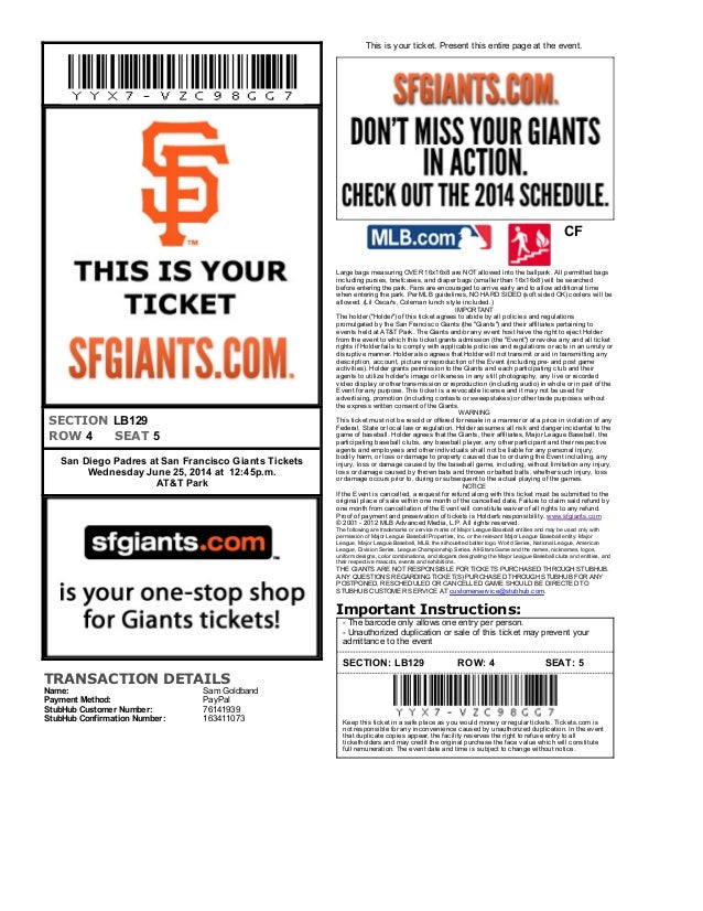 Dans no hitter ticket graphic relating to Stubhub Printable Tickets identified as Dans no hitter ticket